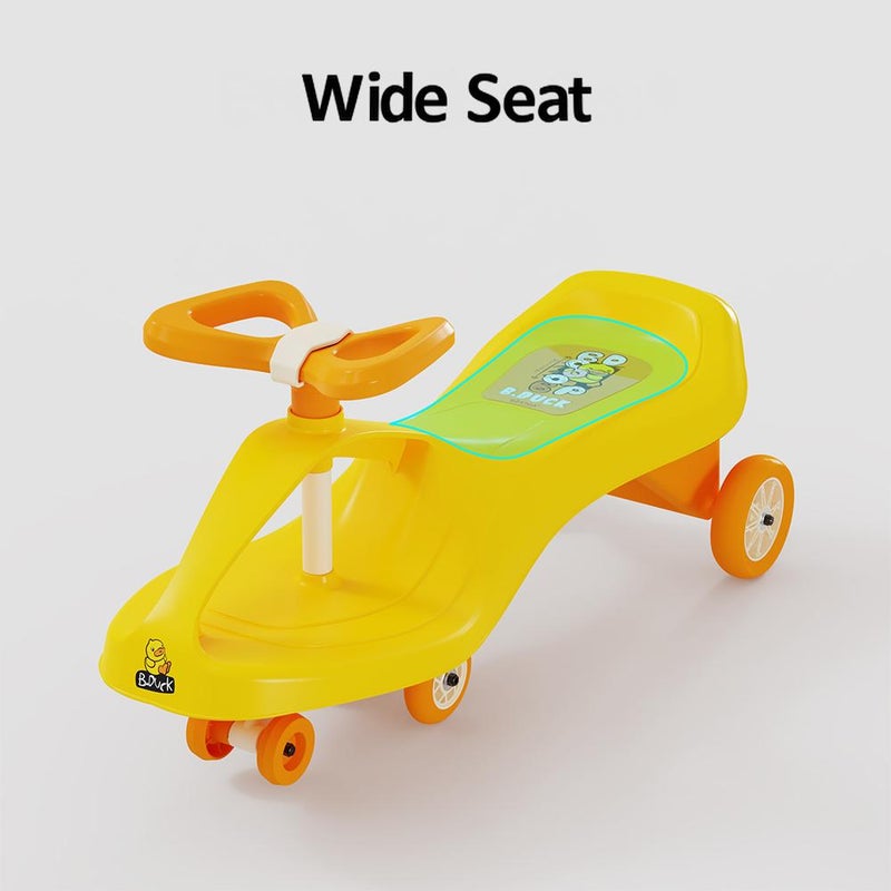 B.Duck - Ride-On Twist Car for Kids, 360° Steering, Indoor & Outdoor, Yellow, 3-8 Y - Image 5